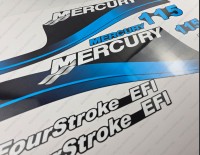 Mercury 115HP Four Stroke Outboard Decal Kit BLUE